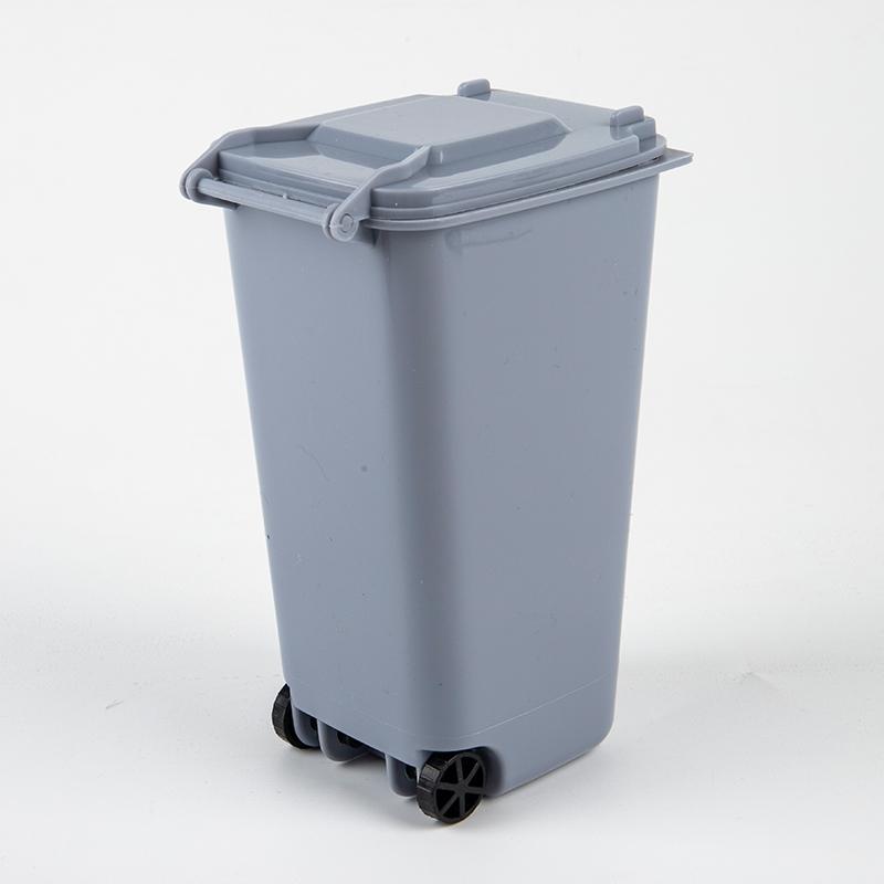 Mini stolní odpadkový koš Plastové odpadkové koše s víkem Deska na čištění odpadků pro domácnost