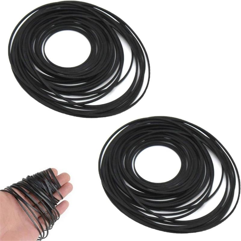 Durability Rubber Turntable Belt Replacement Smooth Operate Recorder Rubber Belt for Repair Belt-Drive Turntables