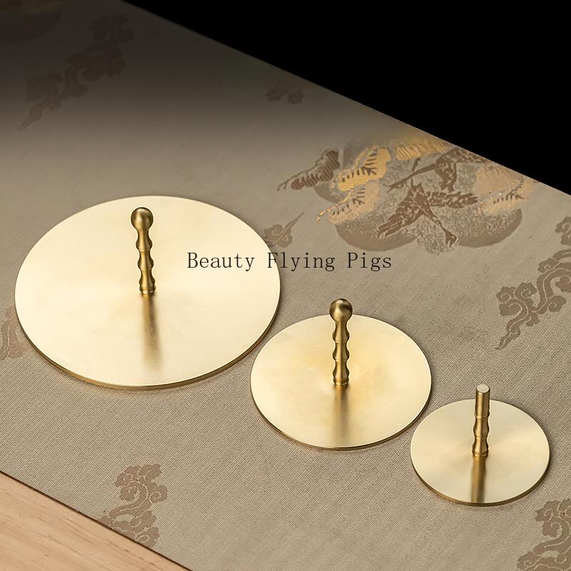 1pc Metal Fragrance Pressure Household Fragrance Ash Leveler Buddhist Hall Supplies Fragrance Board Sacrificial Supplies