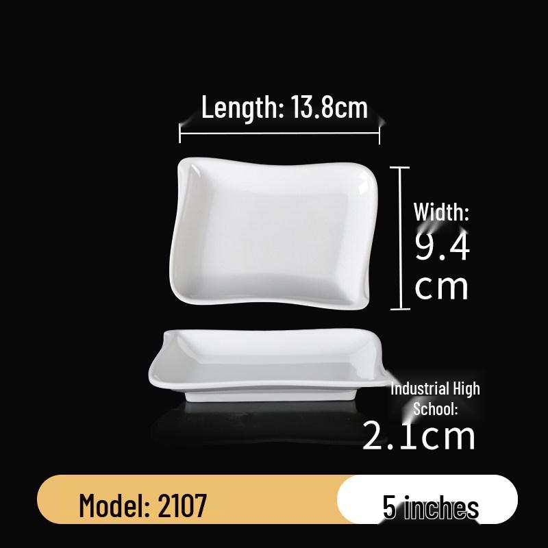 Xiangyuan White Melamine Rice Noodle Plate - Porcelain-Like Creative Hot Pot and Restaurant Tableware.