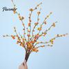 Flexible Faux Berry Stems Long Artificial Bittersweet Branches, Fall for Vase, Plants Fake Orange Berries Vase Branches Thanksgiving Table