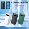 22W 21X18650 Batterikasse Svejsefri Powerbank Kasse Sæt Aftagelig Bærbar DIY Skal DC TYPE-C USB Indbygget LED Lommelygte