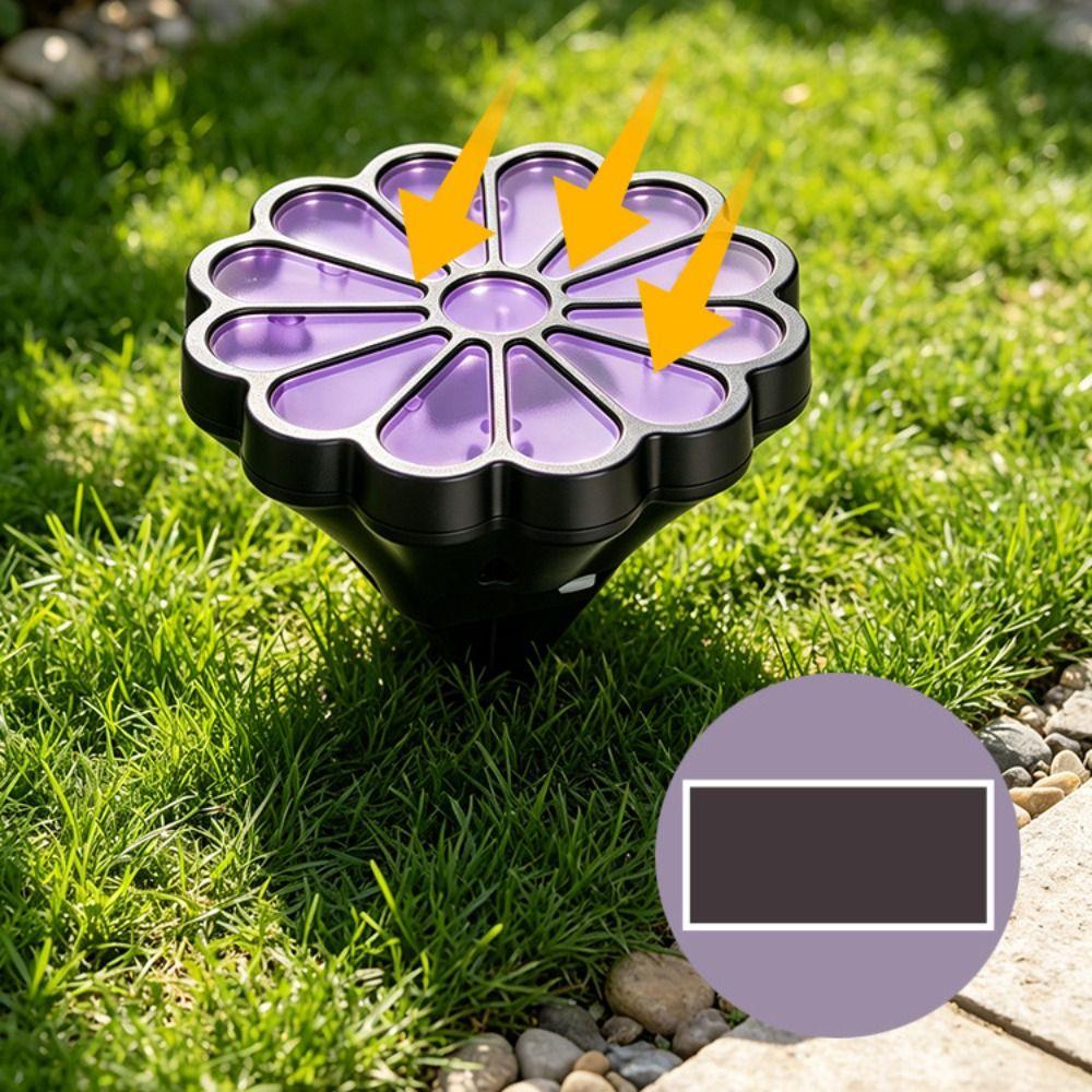 Waterproof Solar Flower Lights Petal Shape Solar Lawn Lights Ornament Buried Solar Lights Yard