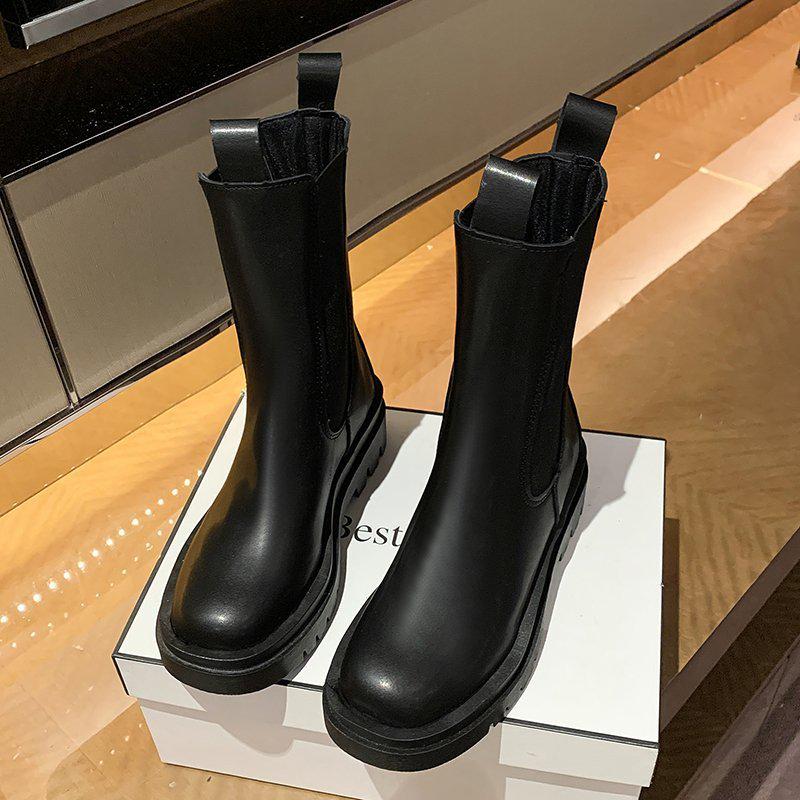 

Женские ботинки Martin в британском стиле на толстой подошве с эластичной резинкой, осень/зима 2024 г. 40