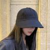 2024 Hat Women's Autumn Waffle Bucket Hat Women's Solid Color Drawstring Peaked Cap Wide Brim Sunshade Fisherman Hats Sunshade