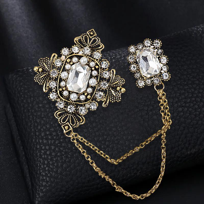 1PC Pin Tassel Brooch Jewelry Fashion Scarf Buckle Chain Brooch Brooch Suit Brooch Clothing Accessories Shining Multicolor