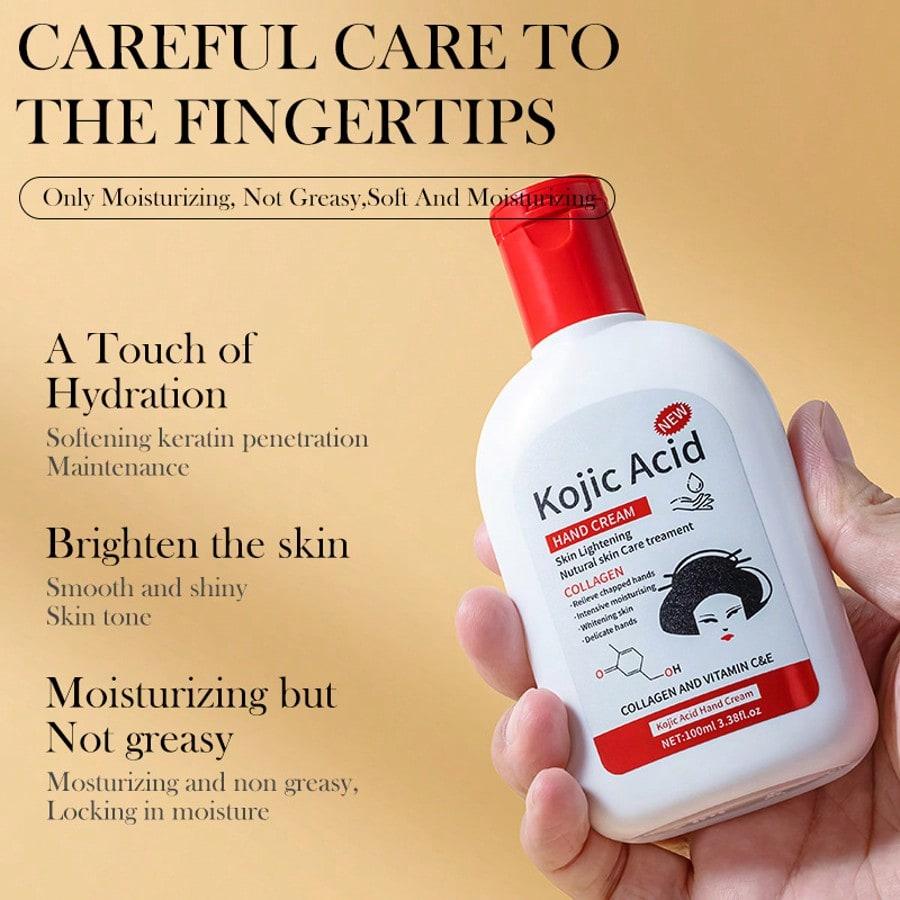 Portable Kojic Acid Hand Cream for Deep Moisturizing Hydration & Nourishment Travel-Friendly Skincare