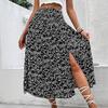 Women's  Casual And Fashionable High Waisted Skirt With Split Skirt  With Split Skirt