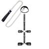 Adjustable Neck To Wrist Ankle BDSM Bondage Kit with Collar Handcuffs Chain Leash Straps for Couples Role Play Sex Toys