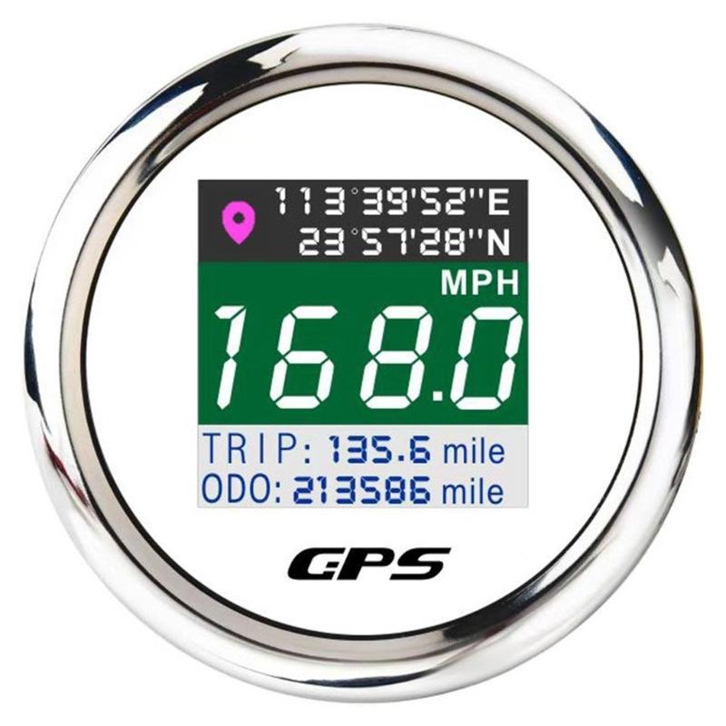 Digital Map Speed Gauges 52mm Display Real Time Navigation Data Trip Odometer Digital Speed Meter for Car Boat Motorcycle