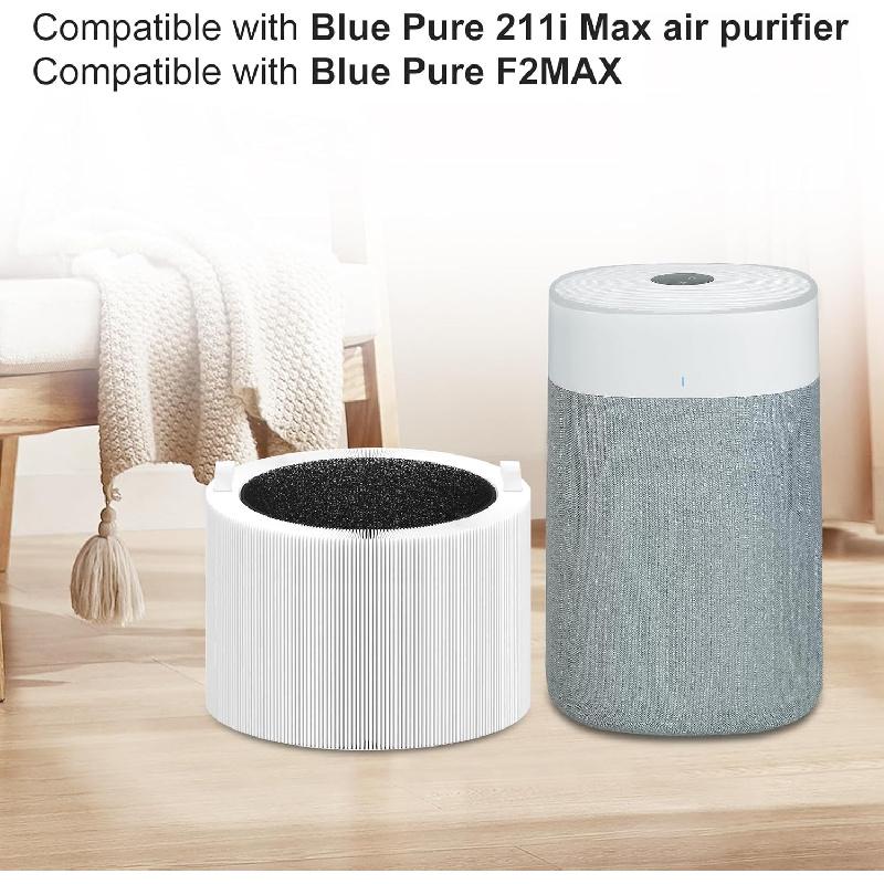 Blue Pure 211i Max Replacement Filter Compatible with Pure 211i Max Air Purifier. F2MAX, 3-in-1 H13 Ture and High-Efficiency