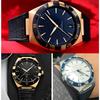 For Omega Constellation Manhattan Series Watch Strap Cowhide Crocodile Pattern Silicone Rubber Bottom Observatory Watchband