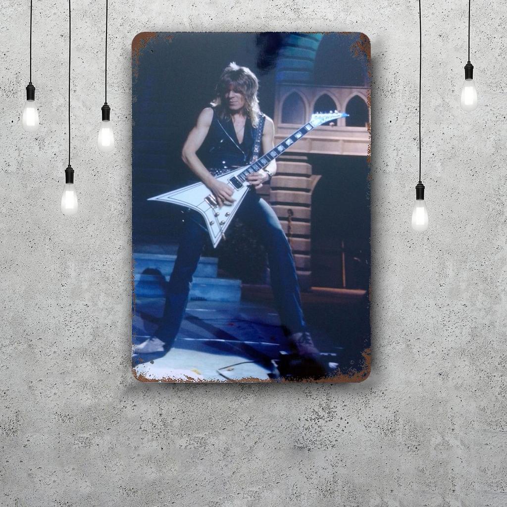 Randy Rhoads Retro Vintage Tin Sign Poster Decorative Plaque Metal Plate Wall Decor