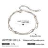 Stainless Steel Layered Bead Bracelet Women Minimalist Geometric Stackable Jewelry Ins Style