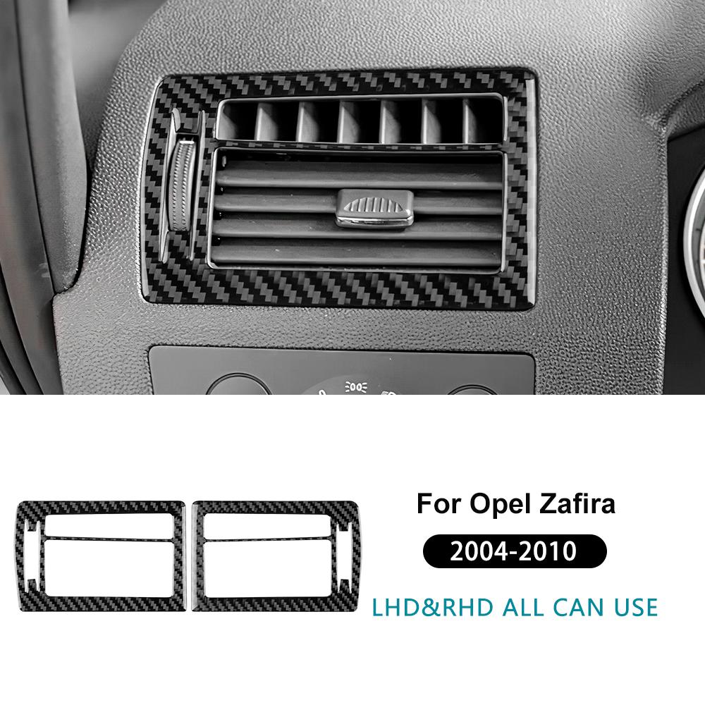 For Opel Zafira B 2004 2005 2006 2007 2008 2009 2010 Real Soft Carbon Fiber Sticker Car Air Outlet Side of Center Console Trim