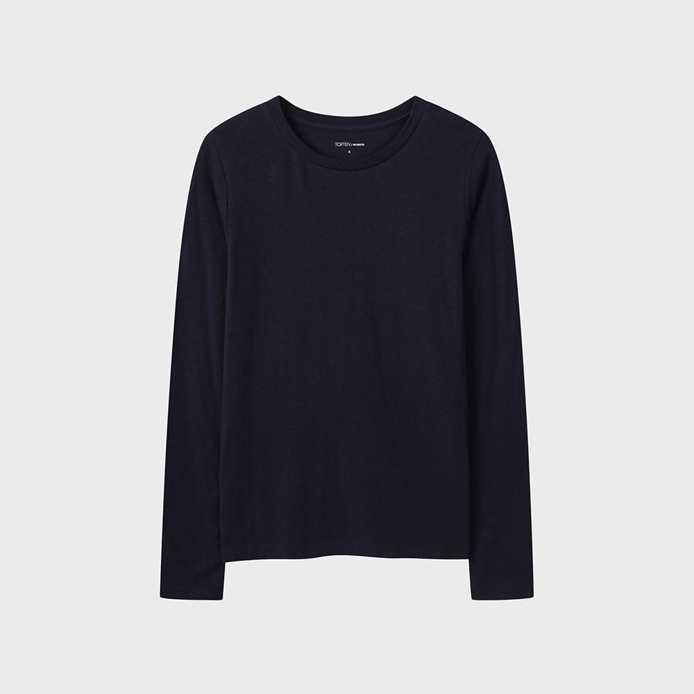 Top Ten Women'S) Soft Crew Neck Long Sleeve T-Shirt_Msf5Ts2010