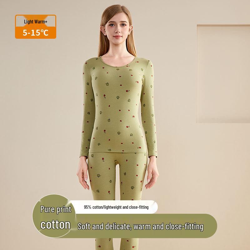 

Комплект из хлопковой фланелевой кофты и брюк с принтом для женщин среднего возраста на осень XXL (140-160 jin)