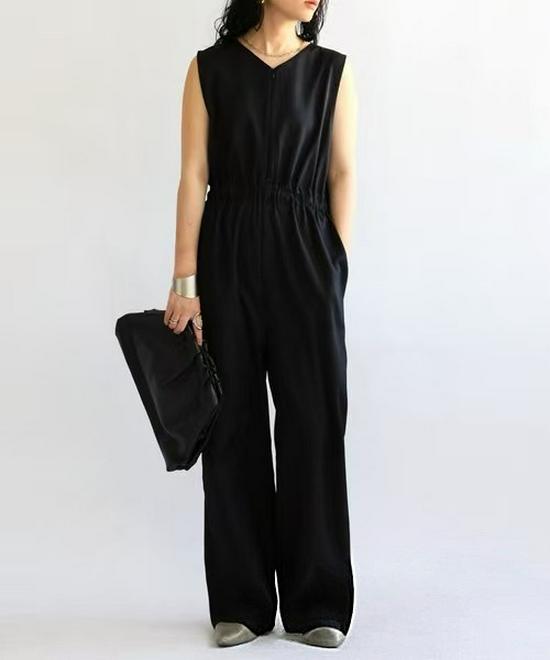2025 High Waist Sleeveless Zipper Jumpsuit - Summer Pre-sale