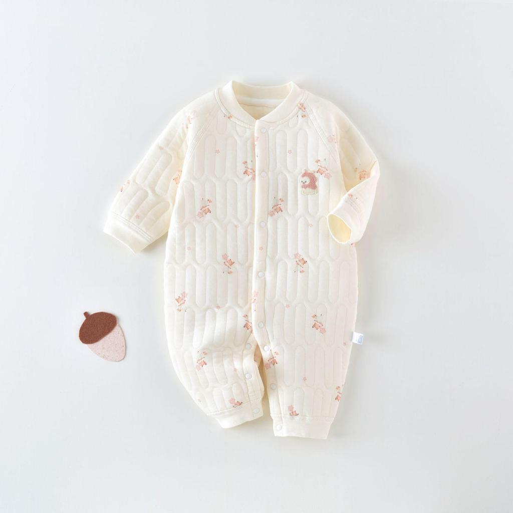 Baby Spring Cotton Jumpsuit: Class A Pure Cotton Warm Boneless Romper