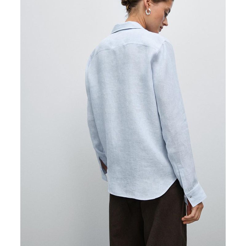 MD Spring/Summer New Arrival Women's Clothing French Laziness Commute Style Lapel Long Sleeves Pinstripe Elegant Shirt 5140515