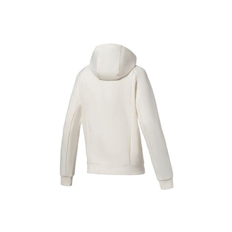 Li-Ning Fitness Series Logo Print Zip-Up Hoodie Jacket Women Outerwear Off-White AWDS030-8