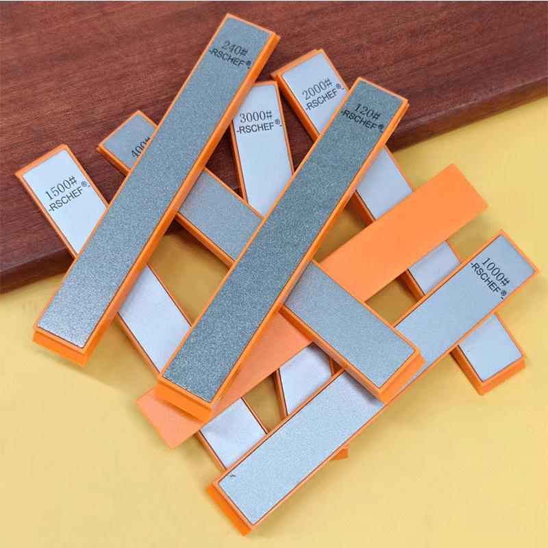 RSCHEF New Orange Base Diamond Whetstone for Knife Sharpener Sharpening Stone Diamond Whetstone Honing Stones Oil Stone SET