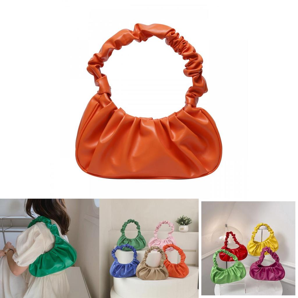 Stylish Korean Cloud Purse 2022 Pu Wrinkled Bag For Women Casual Shoulder