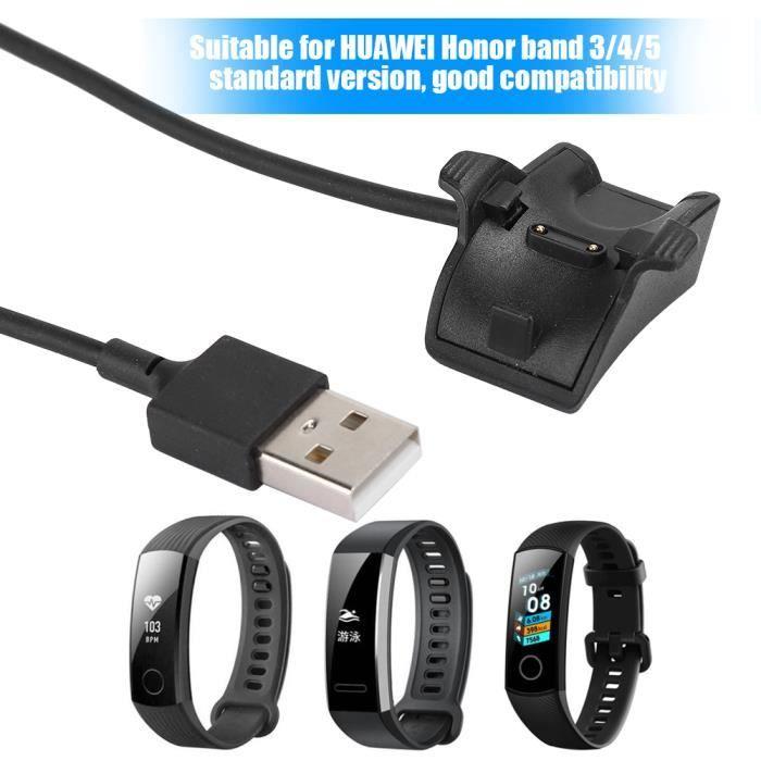 Qiilu Chargeur pour Honor Band 3 2PCS Hon-345 Chargeur de bracelet intelligent Dock de câble de charge pour Huawei Honor Band 3/4/5