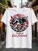Fiesta De San Fermin Bold Red Circle Art With Running Bull Runners In  Red Outfits Waves And Script  Unisex All Tshirt