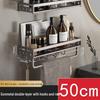 Punch-Free Metal Wall-Mounted Bathroom Shelf