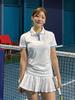 20TH HOLE Women'S Pique Short Sleeve Collared T-Shirt With Yoko Point [White]