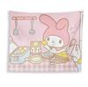 Sanrio Anime Wall Tapestry Cute Kuromi Cinnamoroll Design Stylish Wall Art for Home Room Decor