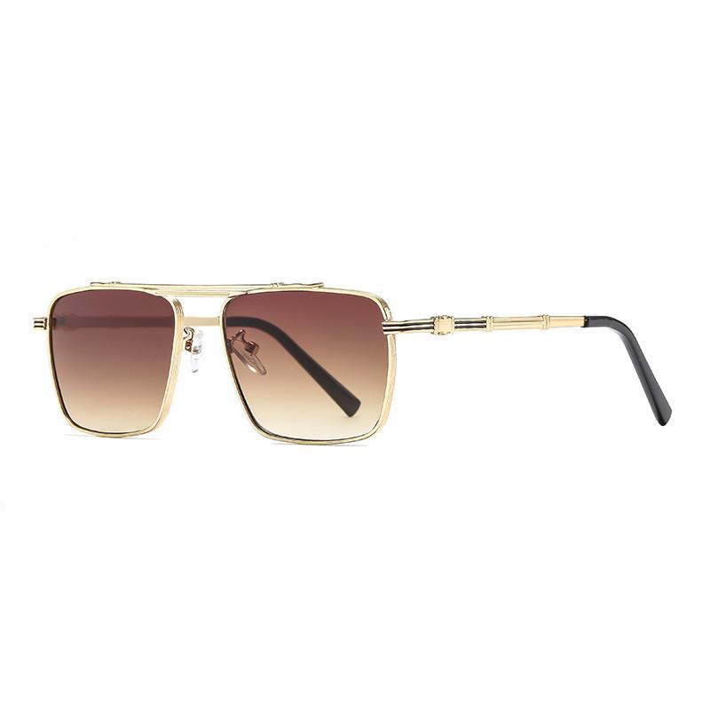 Retro Square Metal Sunglasses For Men Women Uv400 Protection Sunblock Outdoor Sport