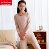 Hodohome Girls' Pure Cotton Printed Thermal Pajama Set