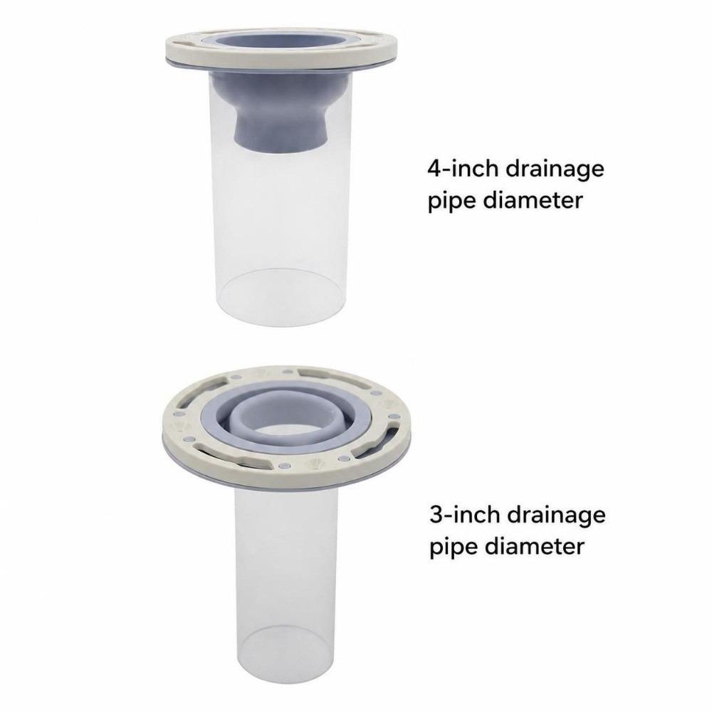 Gray Color Toilet Flange ABS Silicone Material Toilet Flange Kit  Home Plumbing