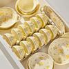 Spring Creamy Yellow 37-Piece Underglaze Ceramic Dinnerware Set