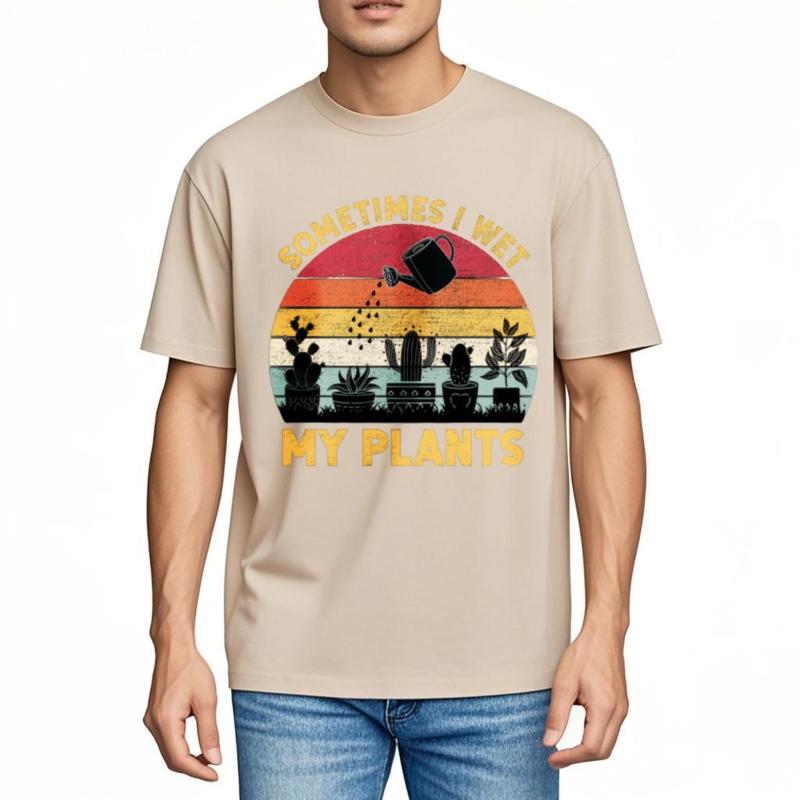 New Cotton Tshirt Comfortable Teenagers Oneck T Shirt Cotton Sometimes I Wet My Plants Anime For Him Tees Brand Teeshirt
