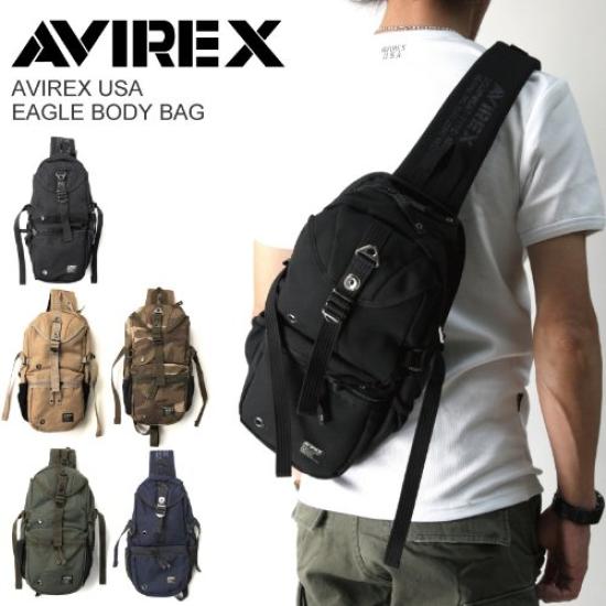 AVIREX Eagle Body Bag F 10 Black Avx305l