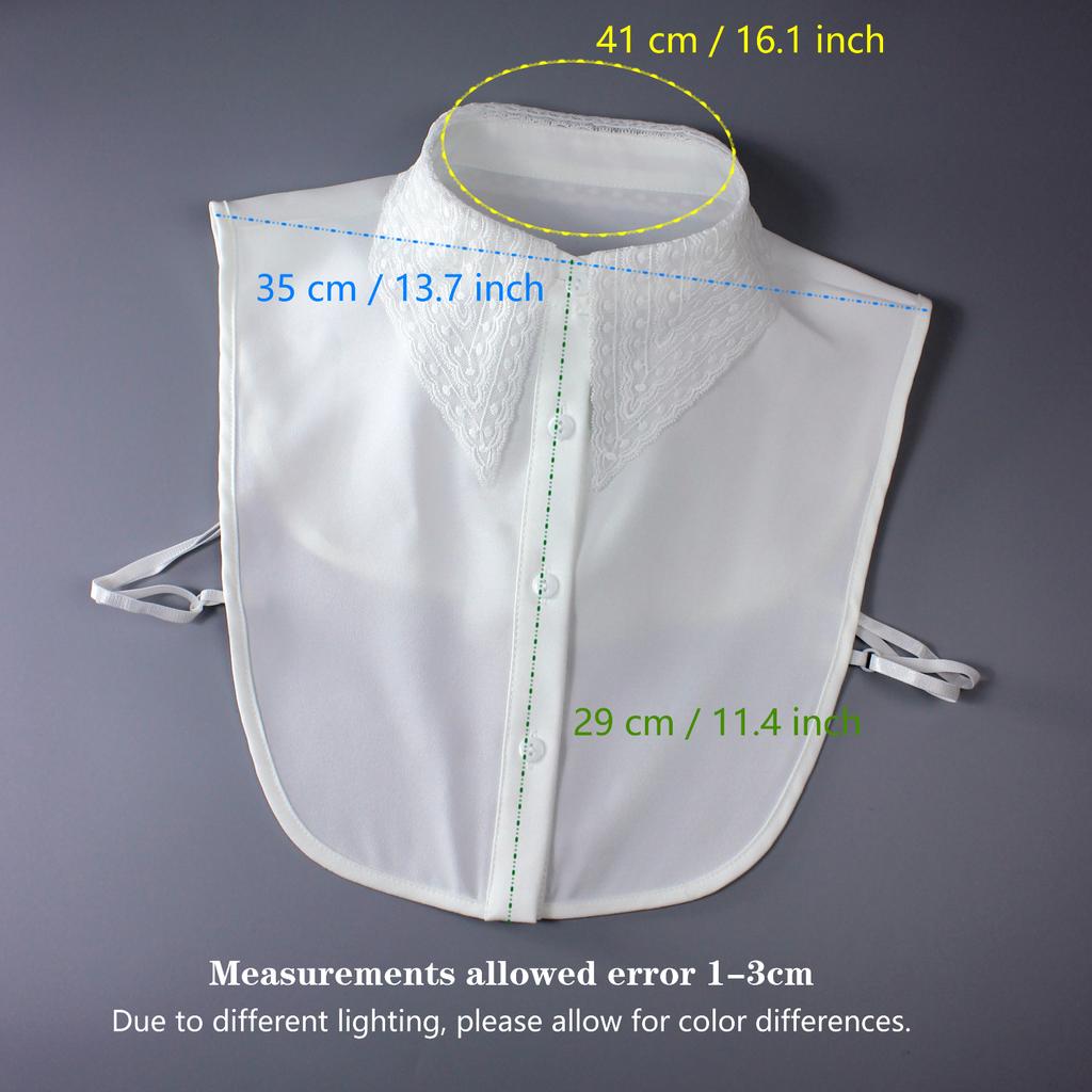 1 high-end hollowed detachable collar with lace & bead embellishment, elegant preppy style, versatile for all seasons, matches s