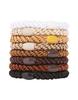 France Luxe Ponytail Tube Hair Hair and Ring Ties Ties, 8-Piece Set, Women's Accessories, Stylish, Durable, Stretchy, Tangle-Resistant,