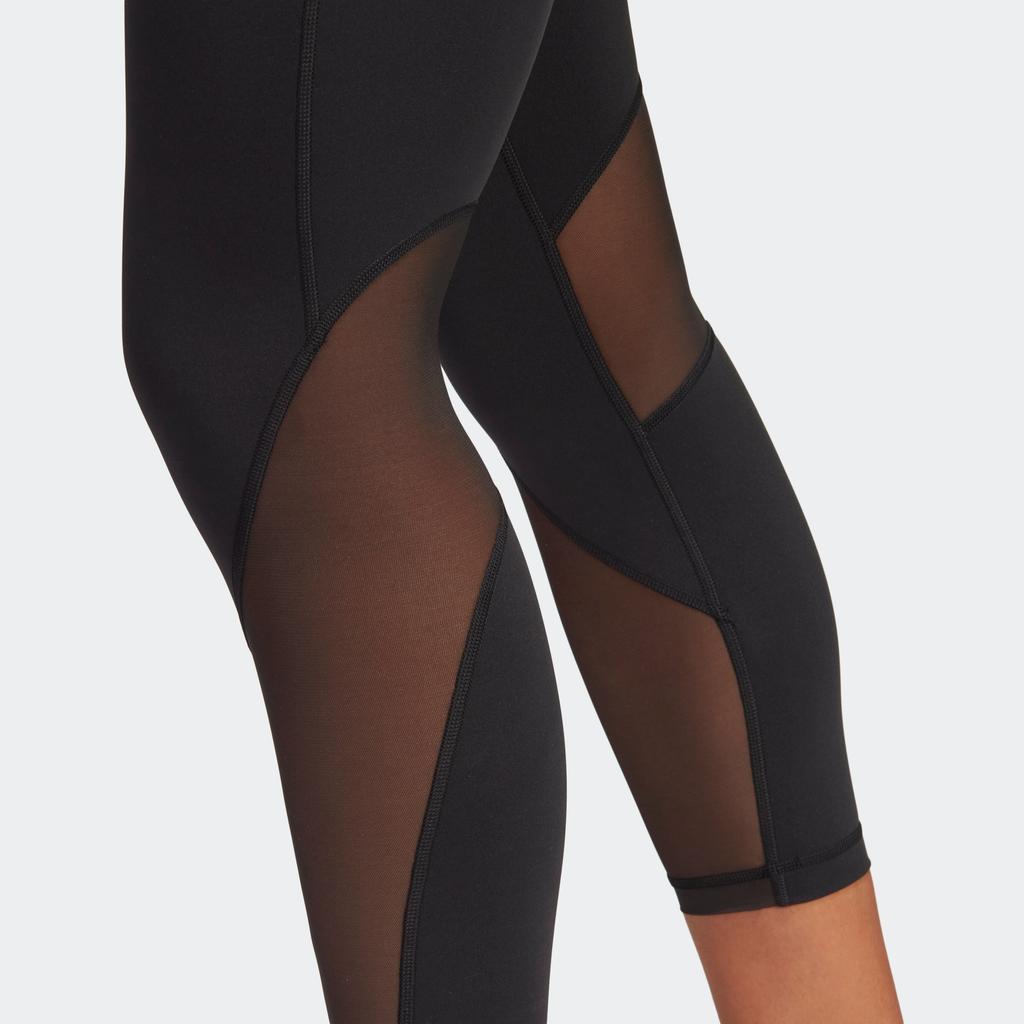 Adidas Solid High-Waist Leggings Women Bottoms Black HR5424