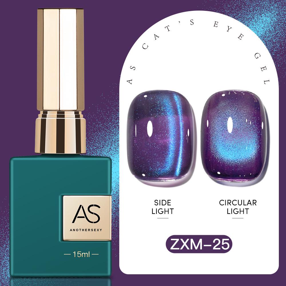 30 Shades Suspended Mirror Cat Eye Gel Polish Set with Glitter Glass Bead Effect