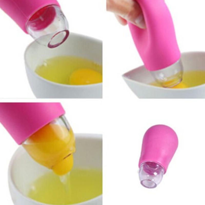 Kitchen Silicone Egg Separator Suction Function Home Cooking Supplies Baking