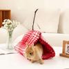 Semi-Enclosed Rabbit Cotton Nest Warm Soft Pet Hideaway Hut Thickened Comfortable Hamster Triangle Tent For Small Animal