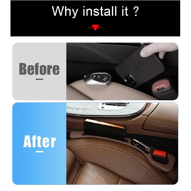 For Leapmotor T03 2023 2024 2025 2026 2PCS Universal Car Seat Leak Proof Strips Gap Side Seam Filler Storage Accessories