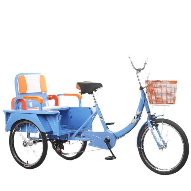 Elderly Tricycle with Enlarged Oil Brake: Adult Commuting Bicycle for People and Cargo
