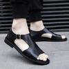 Fashion Luxury Business Men's Sandals Men Beach Shoes SandalsGenuine Leather Non-slip Men's Slippers Breathable Outdoor Driving Sandals