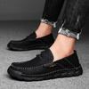 2025 live broadcast hot-selling outdoor casual shoes autumn new hand-sewn men's genuine leather one-pedal leather shoes