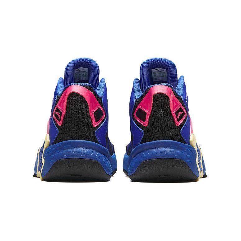 Anta Kids Cement Krypton Mesh Non-Slip Breathable Low-Top Basketball Shoes Kids sneaker Black Blue Red A312411108-5