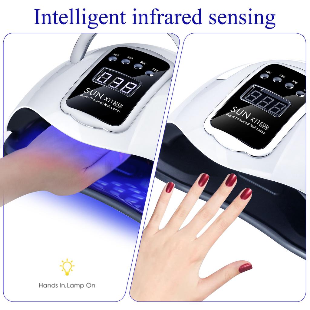 Professional 280W UV LED Nail Lamp with Smart Sensor - 30s Fast Curing Gel Dryer for Home & Salon Manicure Tools